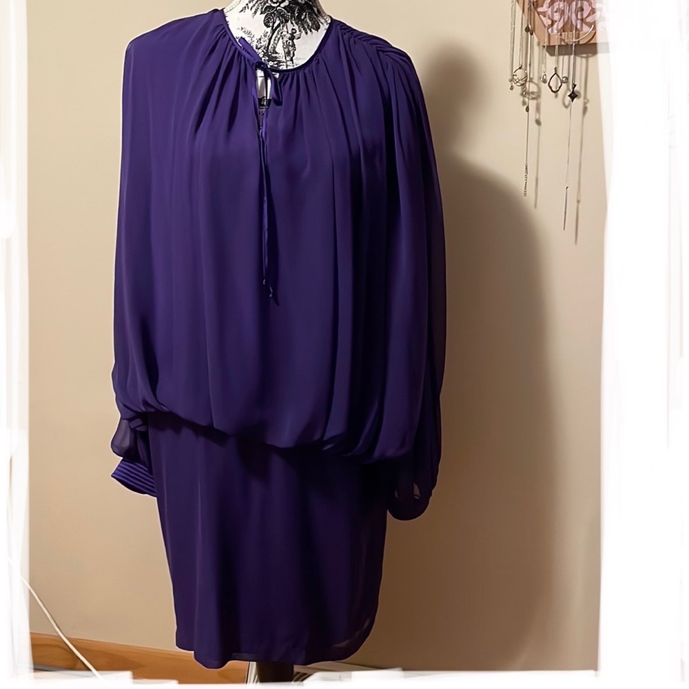 Wayne Clark purple dress